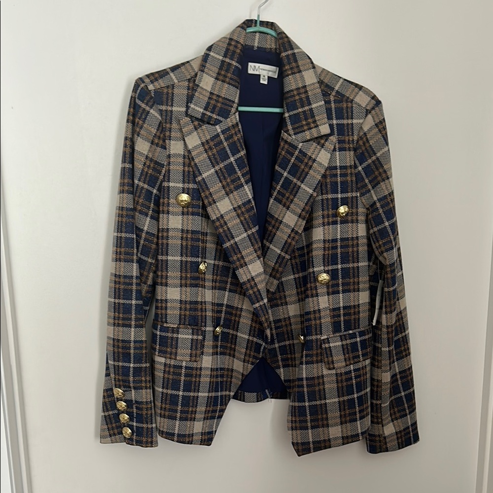 Neiman Marcus Blue and Gray Blazer
